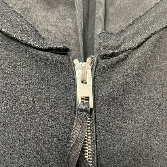 Rag & Bone Mareth Black Crepe Sleeveless Zip Jumpsuit Sz 6 Minimalist One-Piece - Picture 5 of 9